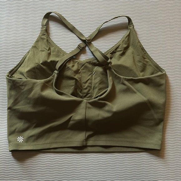 Athleta Crop Tank Sports Bra M Green - Picture 4 of 6